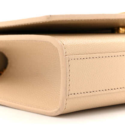 Saint Laurent Grain De Poudre Small Monogram Kate Satchel Dark Beige 10 of 16