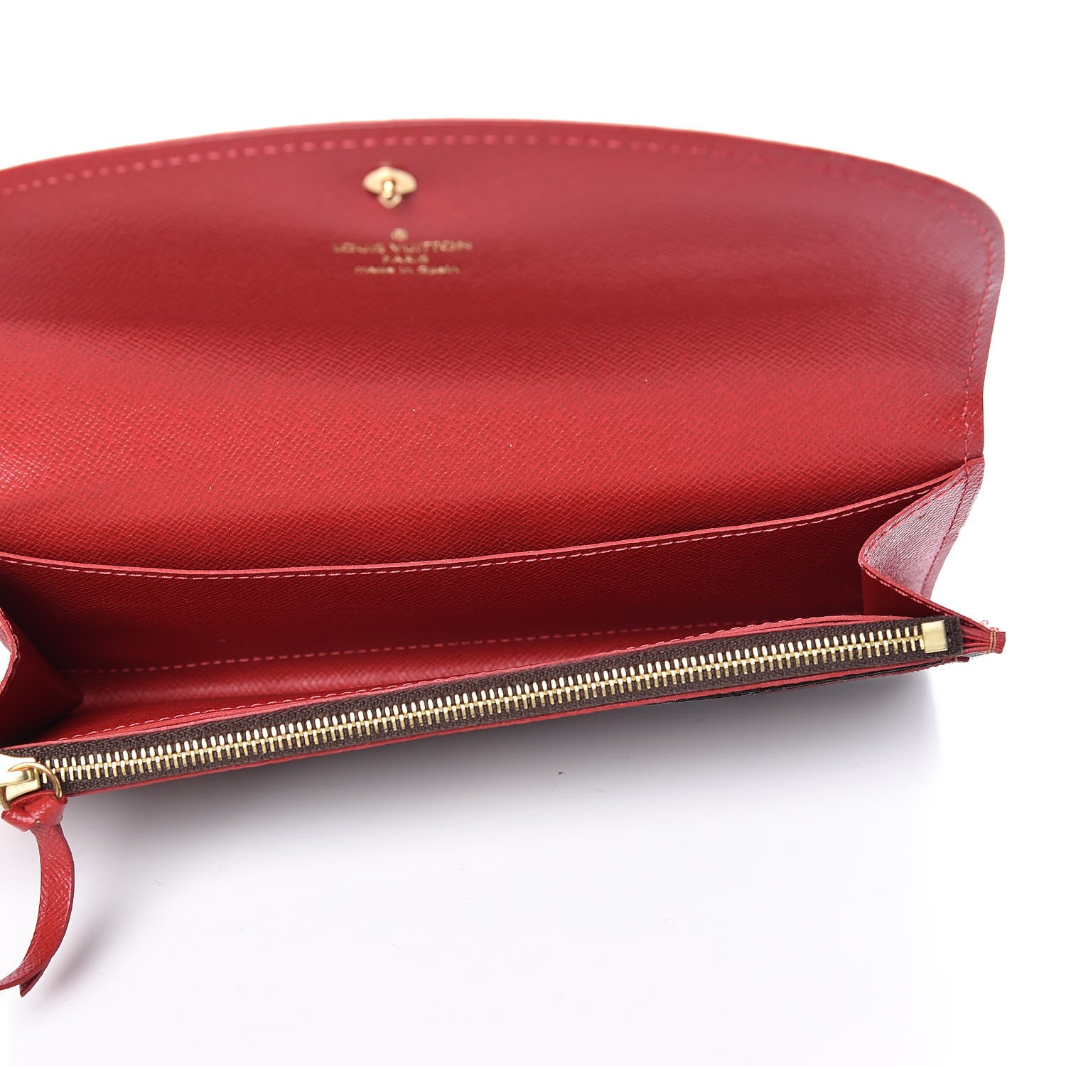 Louis Vuitton Damier Ebene Caissa Wallet Cherry 5 of 8