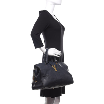 Saint Laurent Sheepskin Medium Cabas ChYc Navy 2 of 11