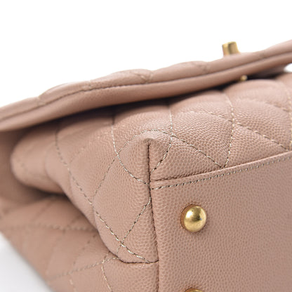 Chanel Caviar Quilted Mini Coco Handle Flap Beige 10 of 11