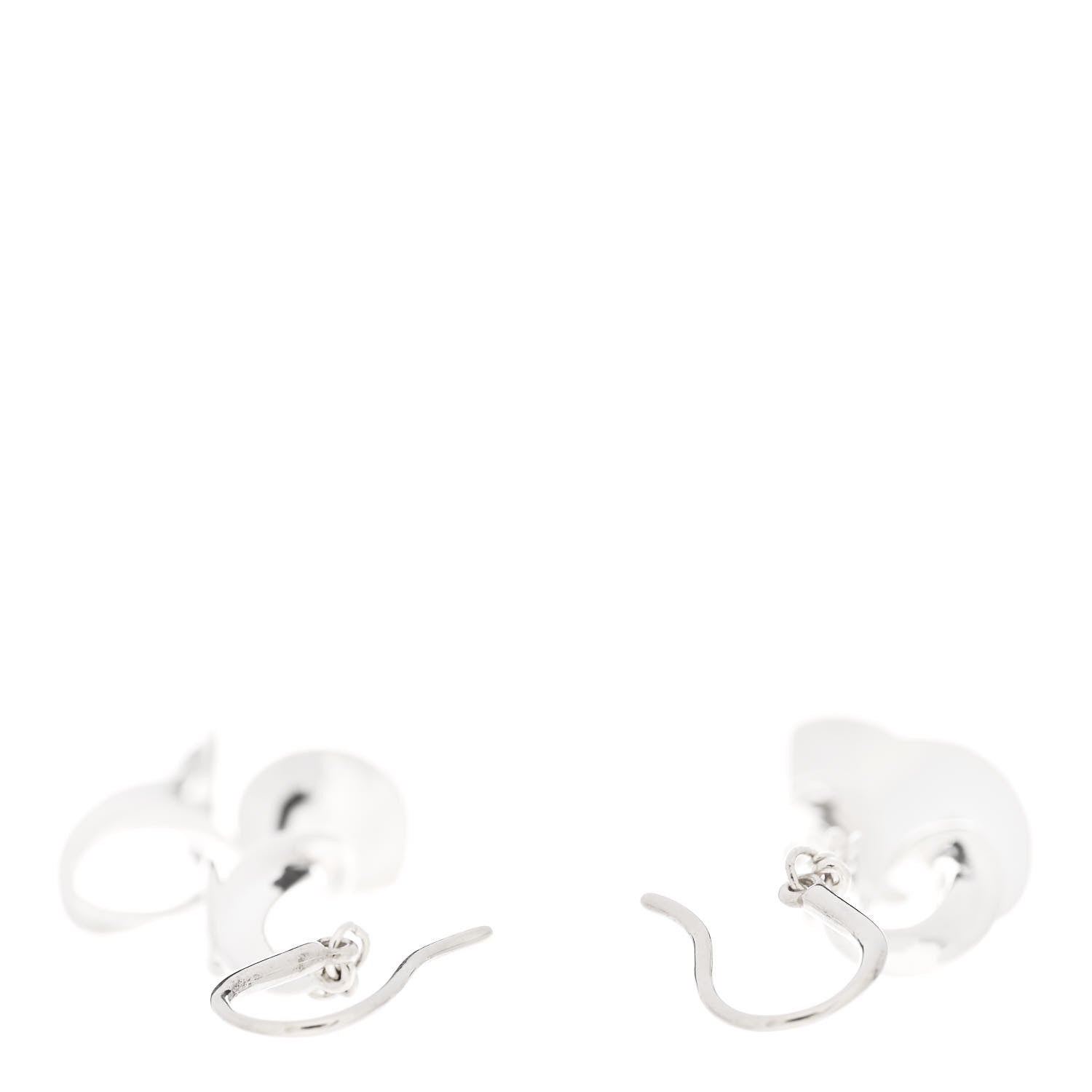 Tiffany Sterling Silver Frank Gehry Orchid Double Drop Earrings 3 of 4