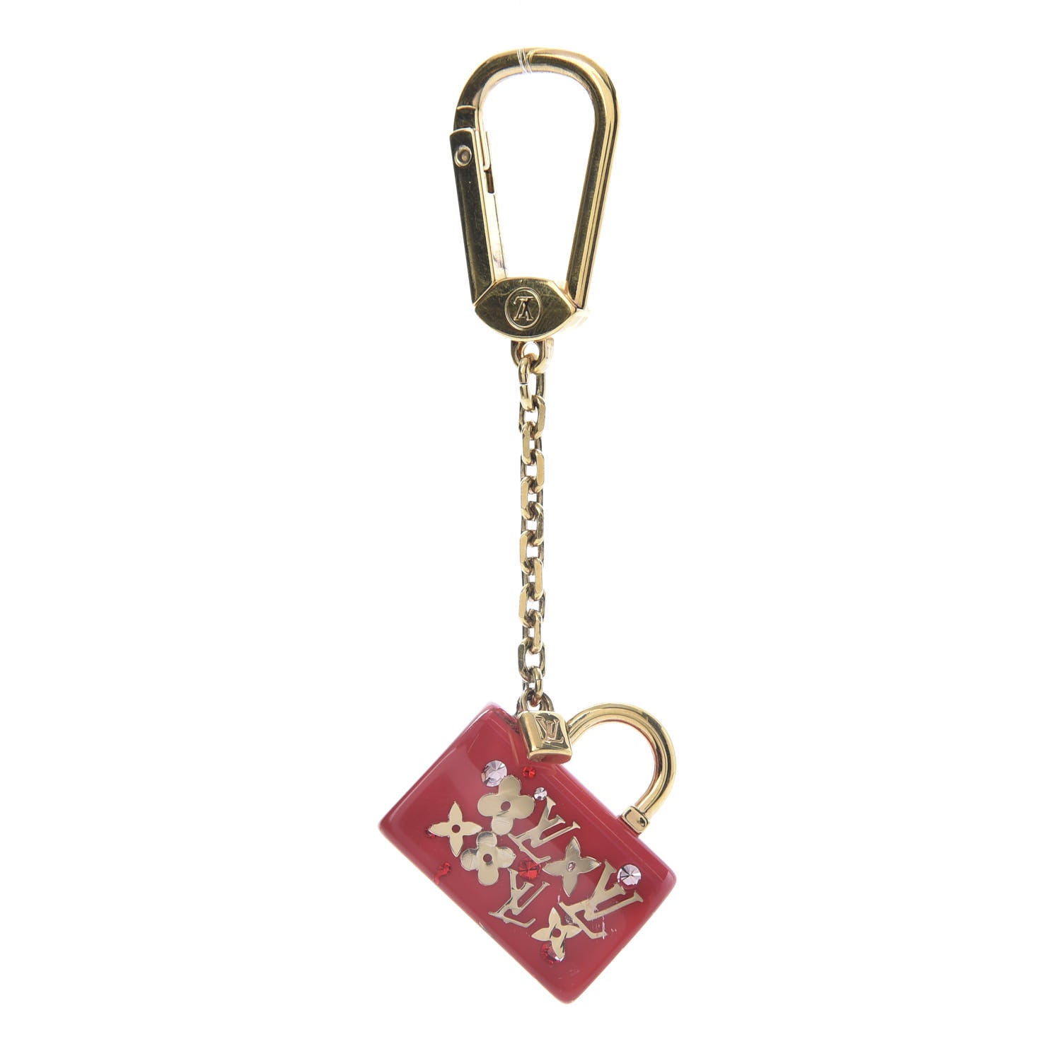 Louis Vuitton Resin Inclusion Speedy Bag Charm Key Chain Pomme D'Amour 1 of 5