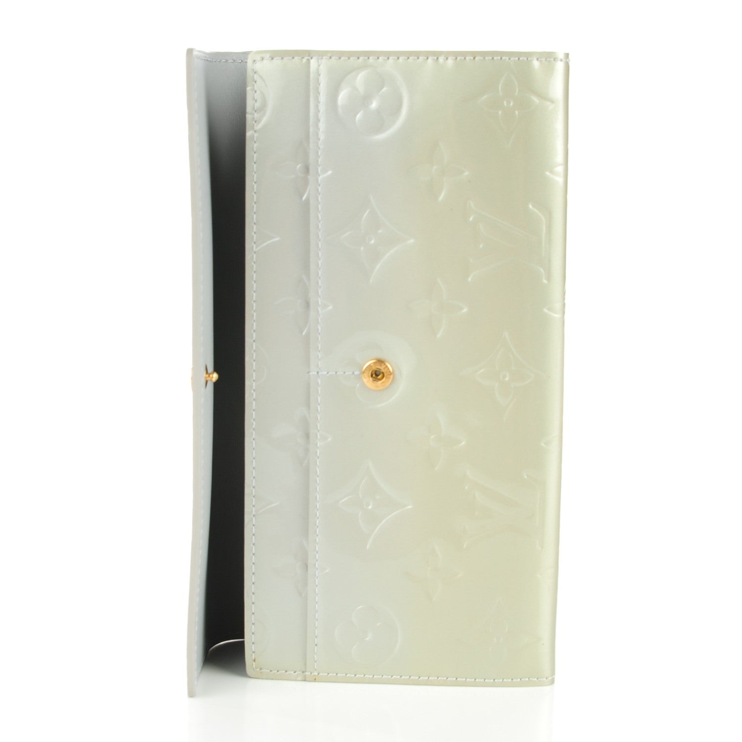Louis Vuitton Vernis Pochette Porte-Monnaie Credit Wallet Silver 2 of 8