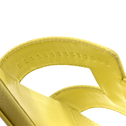 Hermes Epsom Oasis Sandals 36.5 Jaune Pollen 8 of 8
