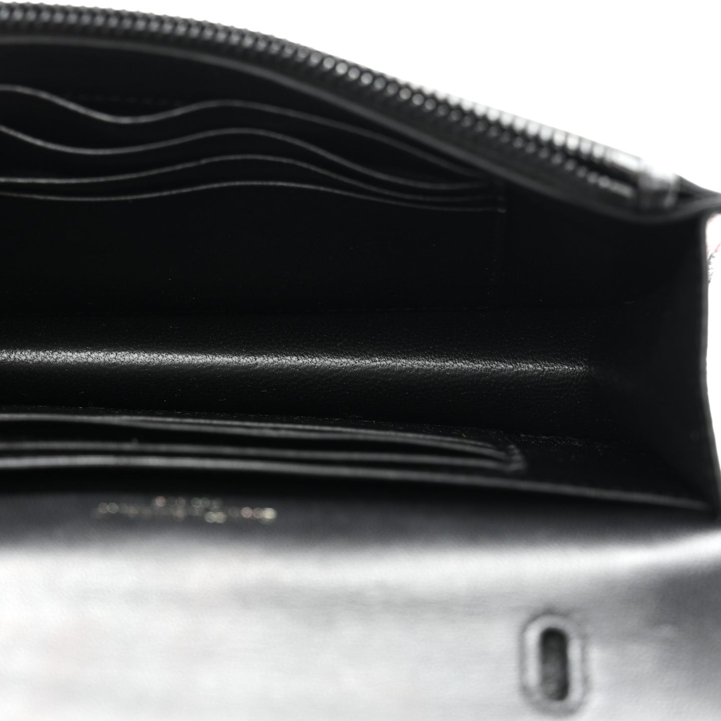 Ayers Monogram Toy Kate Strap Wallet Black Red