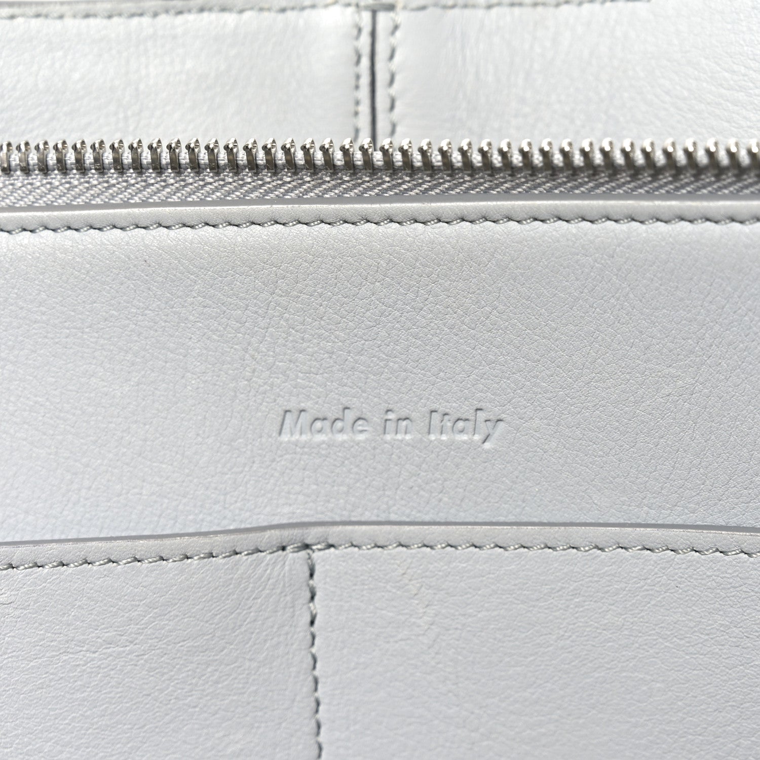 Celine Smooth Calfskin Medium Tri-Fold Bag Pearl Grey 1855342