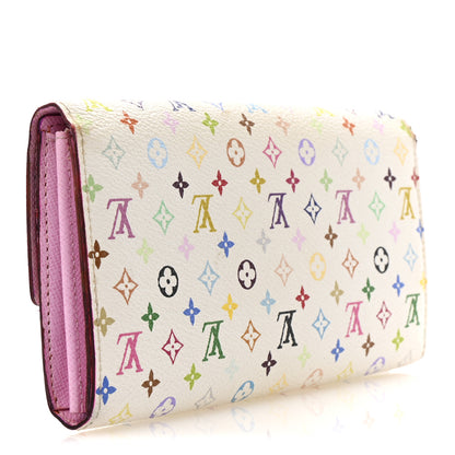 Louis Vuitton Monogram Multicolor Sarah Wallet White Litchi 3 of 14
