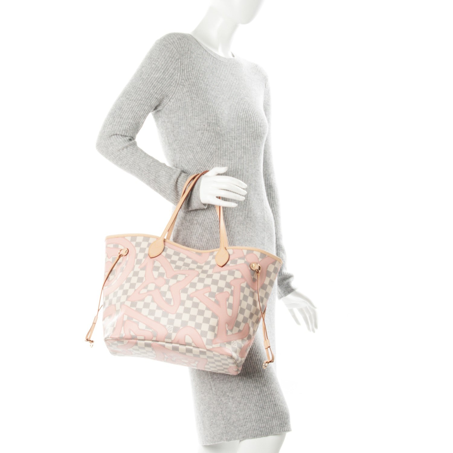 Louis Vuitton Damier Azur Tahitienne Neverfull MM 2 of 8