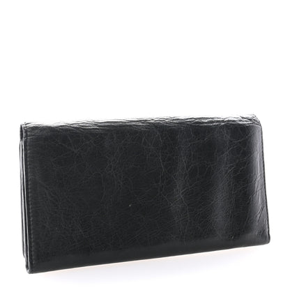 Balenciaga Agneau Classic Hardware Money Wallet Black 3 of 7