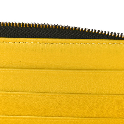 Celine Calfskin Large Zip Around Multifunction Wallet Black Citron 8 of 8