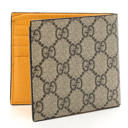Gucci GG Supreme Monogram Neo Vintage Bi-Fold Wallet Beige Crop New Acero 3 of 8