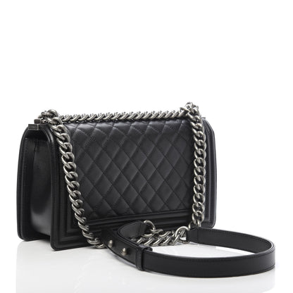 Chanel Caviar Quilted Medium Boy Flap Black 3 of 11