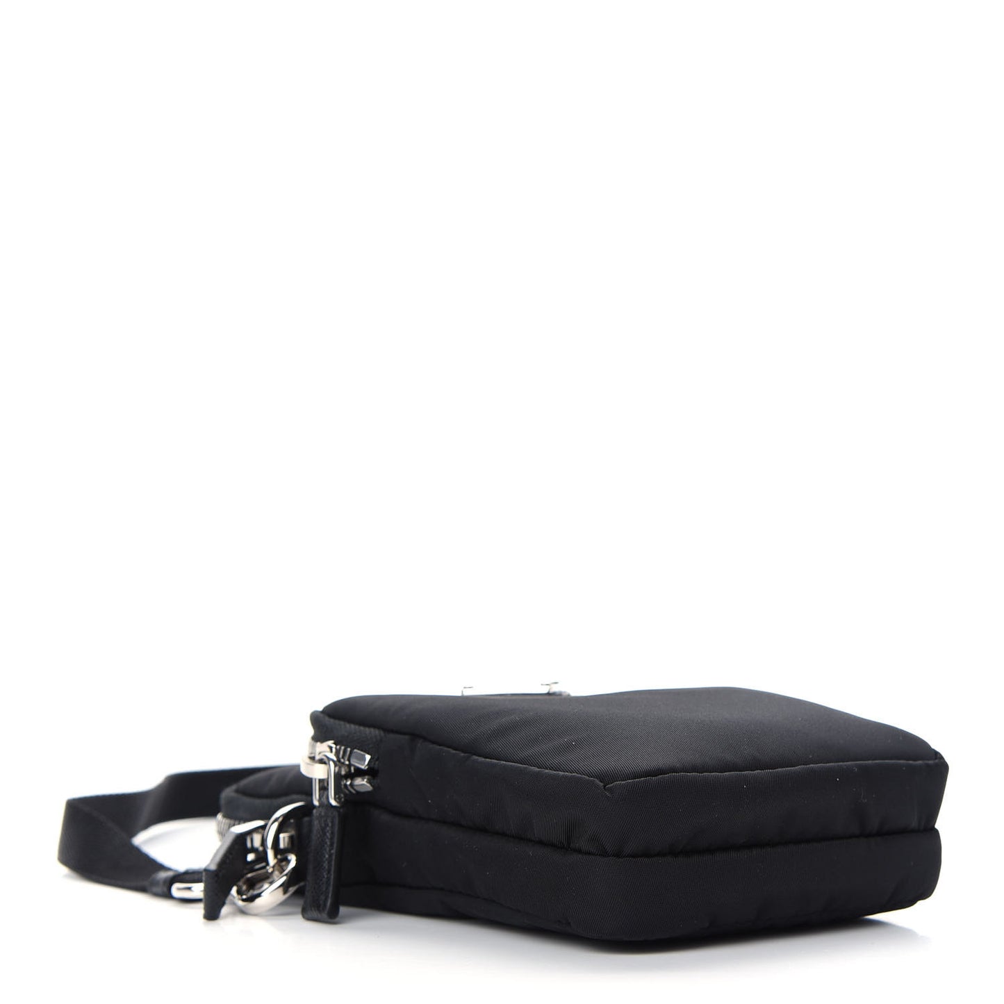 Tessuto Nylon Saffiano Crossbody Pouch Black