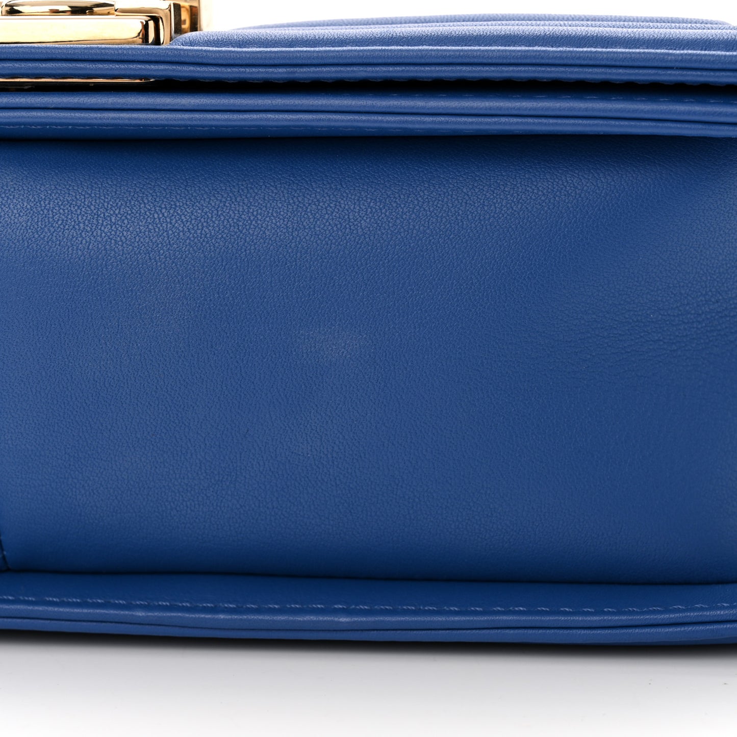 Calfskin Quilted Medium Boy Flap Blue