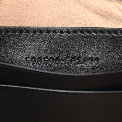 Gucci Calfskin Matelasse Mini GG Marmont Chain Crossbody Bag Black 7 of 9