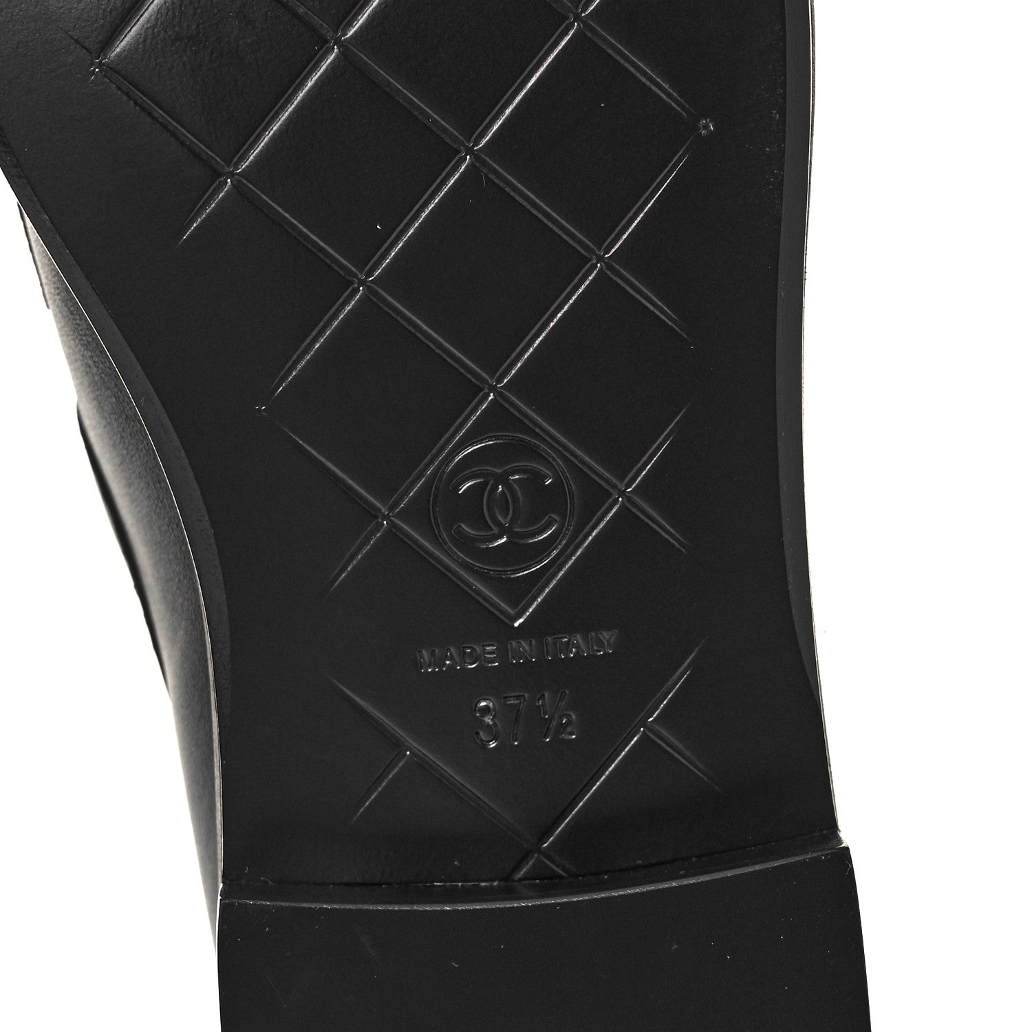 Chanel Lambskin Quilted CC Turnlock Loafers 37.5 Black 5 of 8