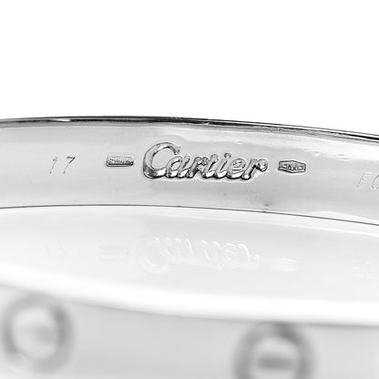 Cartier 18K White Gold LOVE Bracelet 17 4 of 7