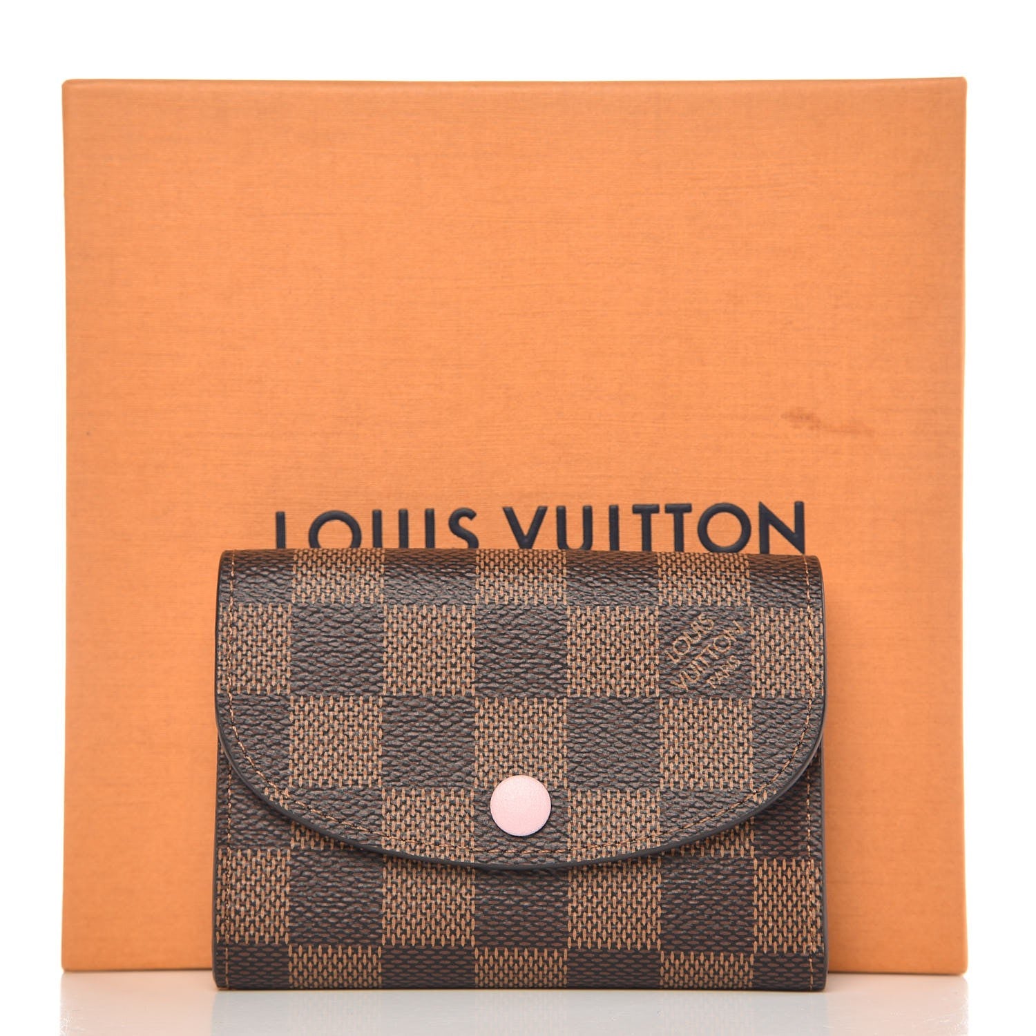 Louis Vuitton Damier Ebene Rosalie Coin Purse Rose Ballerine 7 of 8