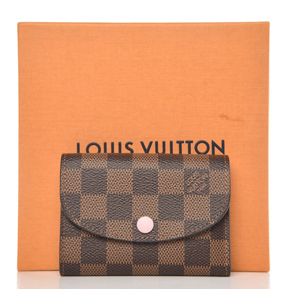Louis Vuitton Damier Ebene Rosalie Coin Purse Rose Ballerine 7 of 8