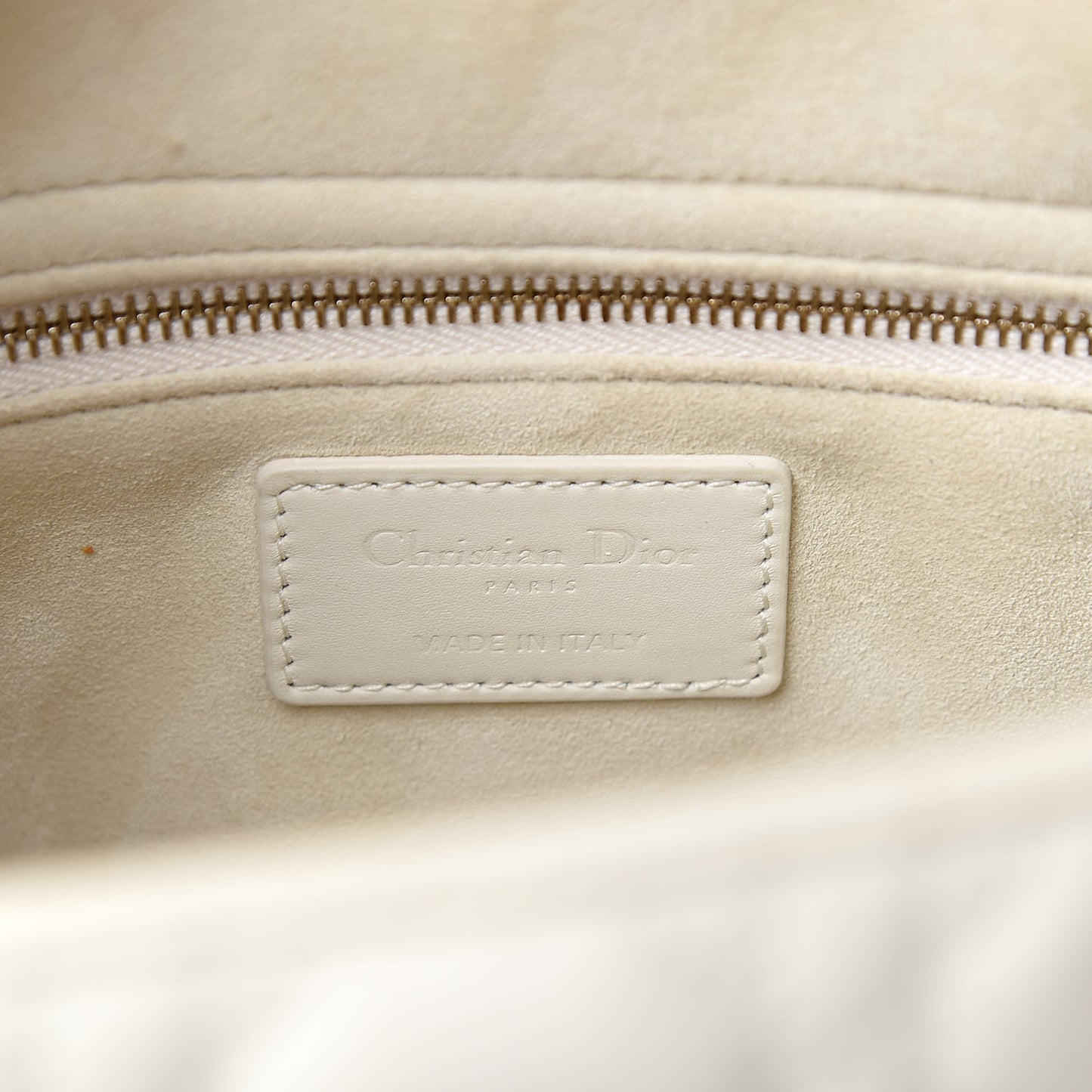 Ultra Matte Calfskin Cannage Medium Lady Dior Latte