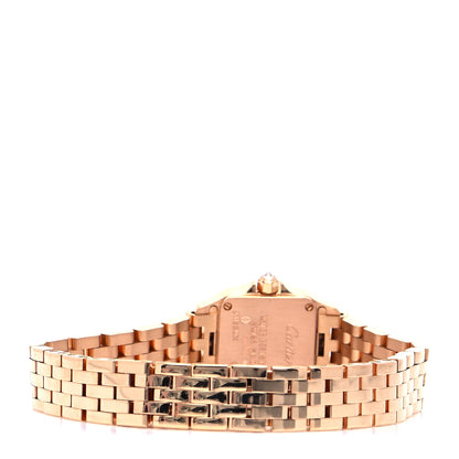 Cartier 18K Pink Gold Diamond Bezel 17mm Santos Demoiselle Quartz Watch 3 of 4