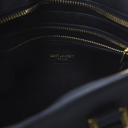 Saint Laurent Smooth Calfskin Small Monogram Cabas Black 7 of 7