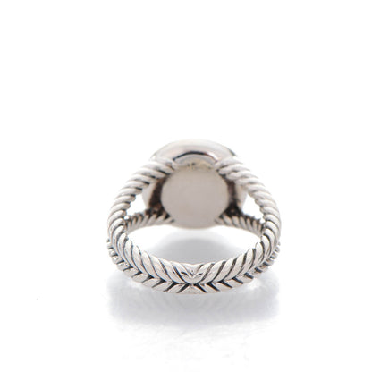 David Yurman Sterling Silver Diamond Pearl 8mm Petite Cerise Ring 51 5.75 4 of 7