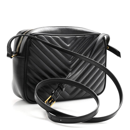 Saint Laurent Calfskin Matelasse Monogram Lou Camera Bag Black 3 of 10