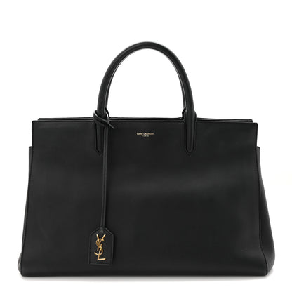 Saint Laurent Calfskin Medium Cabas Rive Gauche Black 1 of 11
