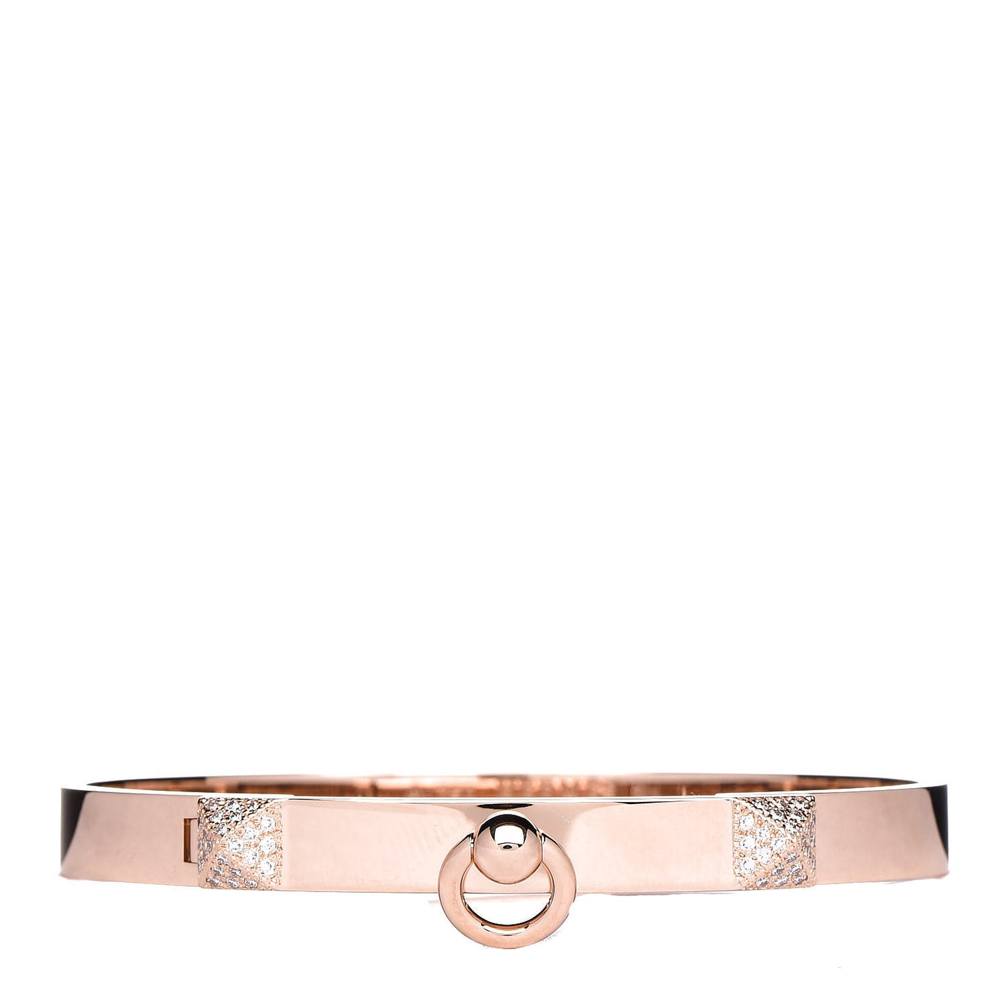 18K Rose Gold Diamond PM Collier De Chien Bracelet SH