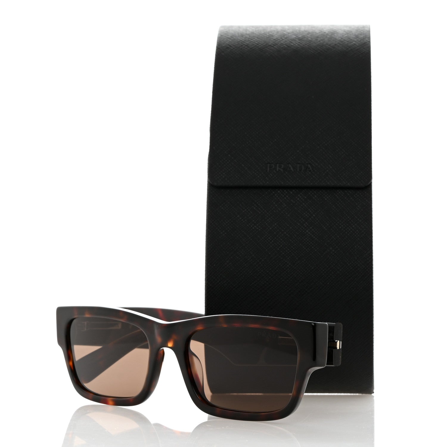 Prada Acetate Rectangular Sunglasses SPR A03 Tortoise 9 of 9