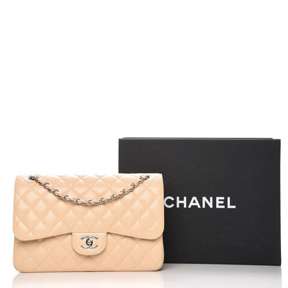 Chanel Caviar Quilted Jumbo Double Flap Beige Clair 8 of 8