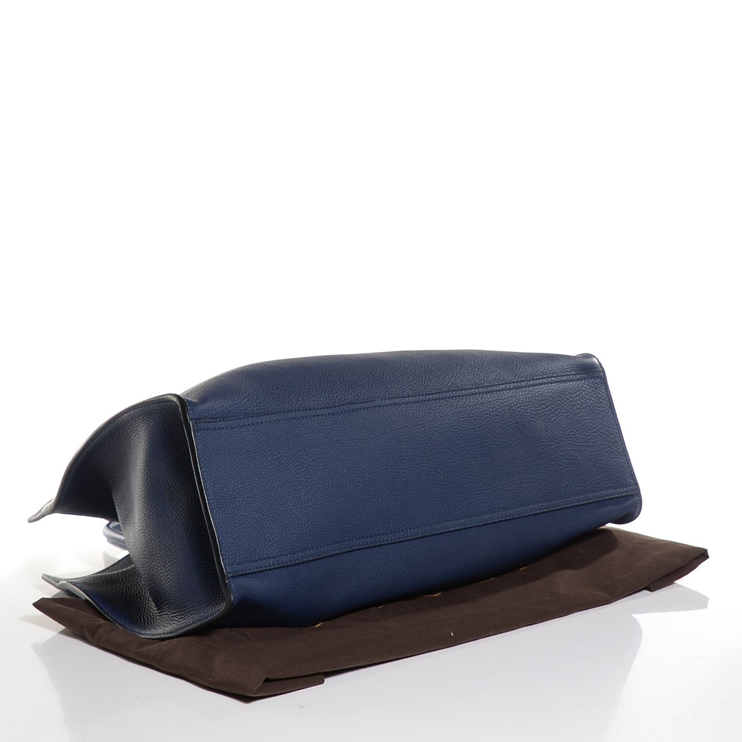 Soft Calfskin Medium Jackie Top Handle Bag Classic Blue Marine