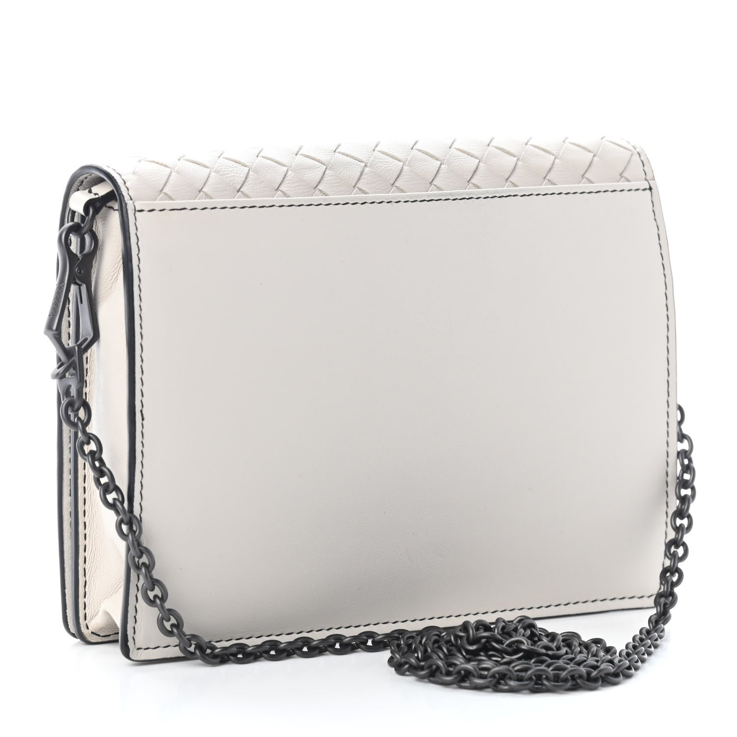 Bottega Veneta Nappa Intrecciato Chain Wallet Mist Abstract 3 of 9