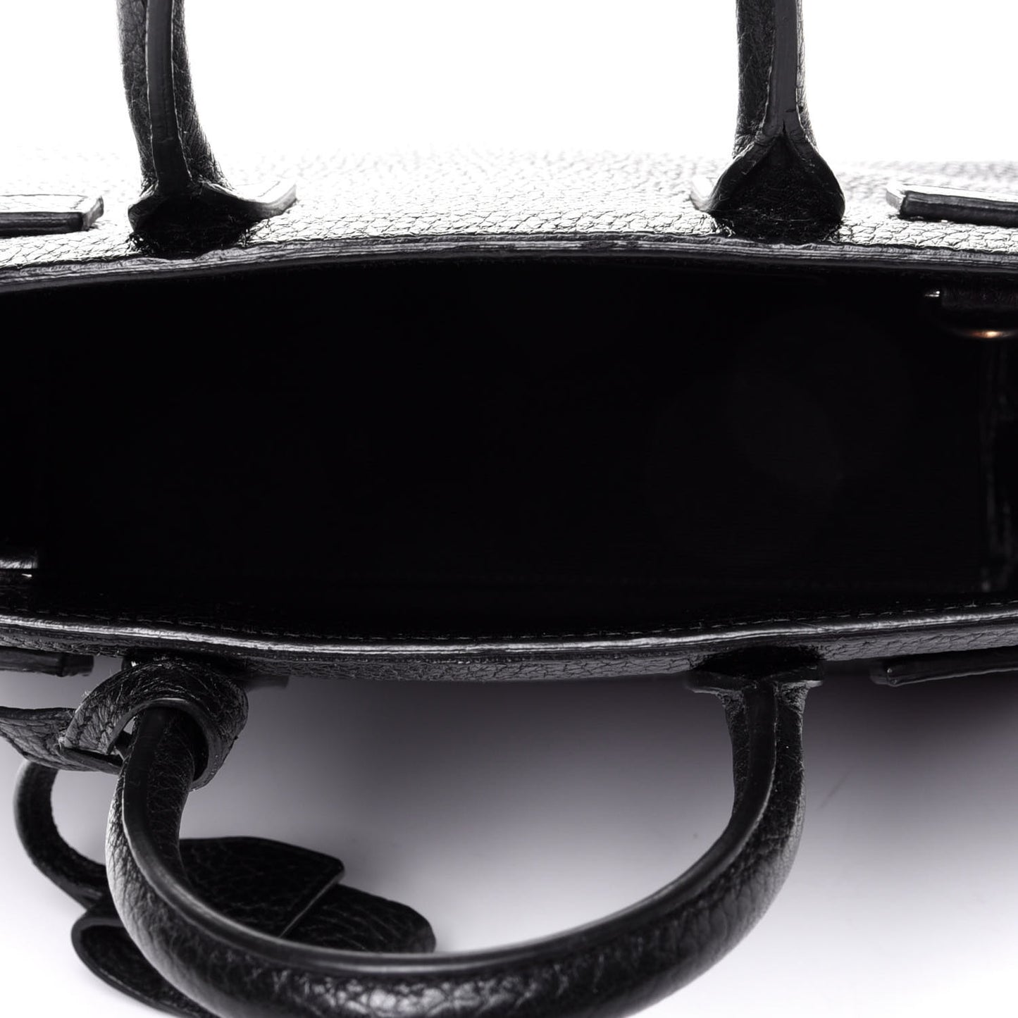 Grained Calfskin Nano Sac De Jour Black