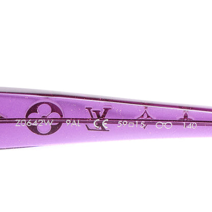 Louis Vuitton Obsession GM Z0642W Sunglasses Violet Glitter 4 of 6