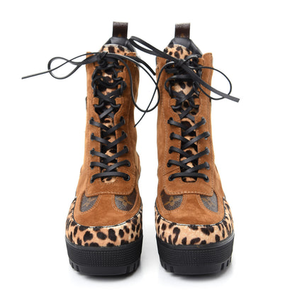 Louis Vuitton Suede Calfskin Monogram Laureate Platform Desert Boots 37 Cognac 2 of 10