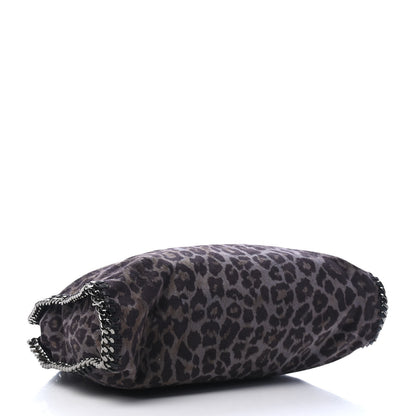 Stella McCartney Shaggy Deer Leopard Print Small Falabella Tote Grey 3 of 4