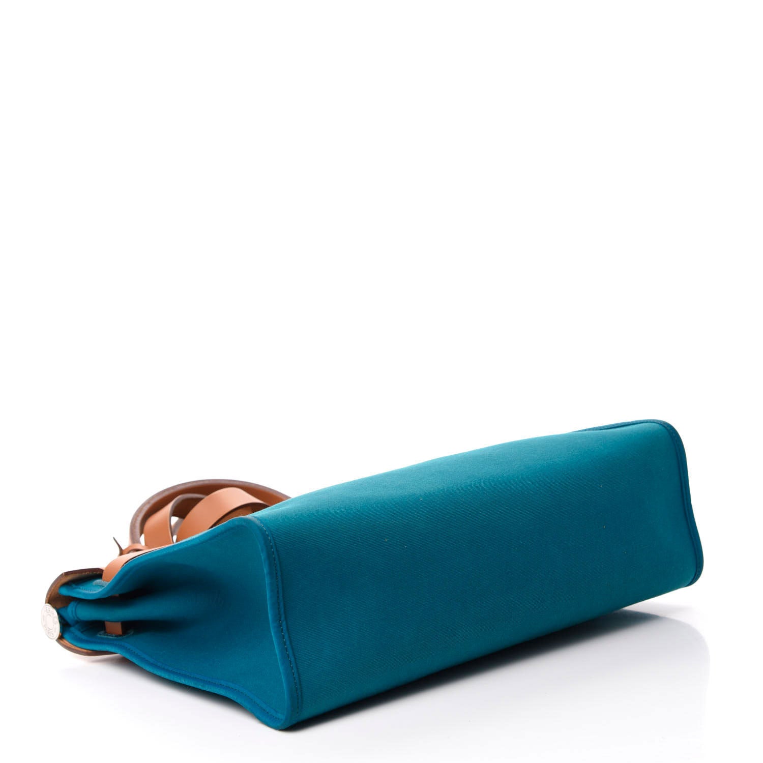 Hermes Vache Hunter Toile Herbag Zip 31 PM Bleu Natural 4 of 10