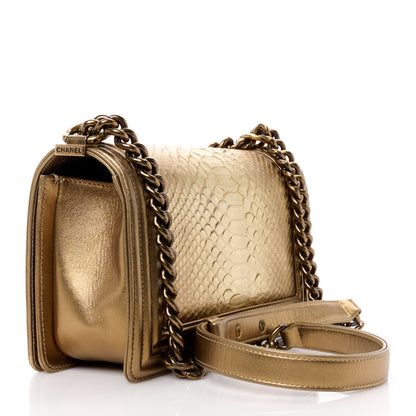 Chanel Snakeskin Medium Boy Flap Gold 3 of 11