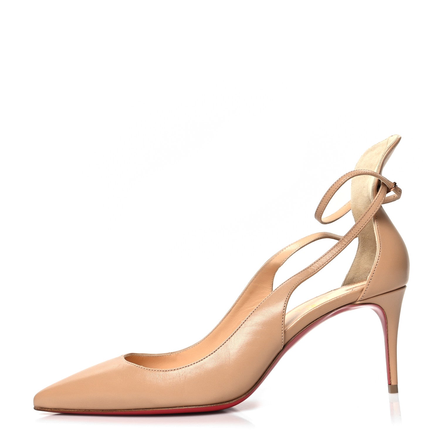 Christian Louboutin Nappa Mascara 70 Pumps 37.5 Nude 1 of 9