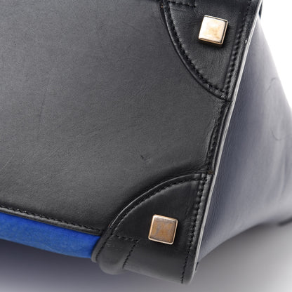 Celine Nubuck Calfskin Suede Micro Tri-Color Luggage Bright Blue 9 of 12