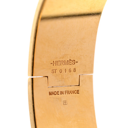 Hermes Enamel Wide Clic Clac H Bracelet GM White 4 of 5