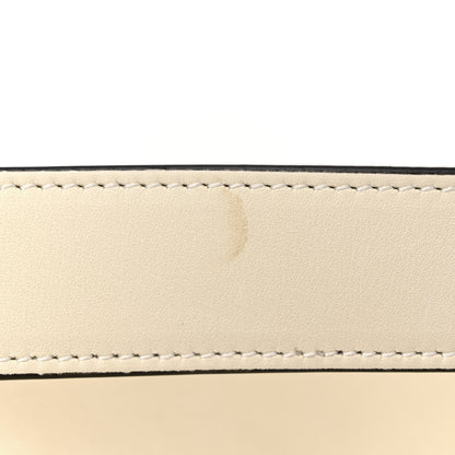 Celine Natural Calfskin Biker Bucket Shoulder Bag White Dark Green 12 of 15
