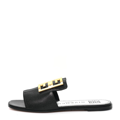 Givenchy Goatskin 4G Flat Sandals 38 Black 1 of 8