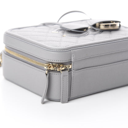 Chanel Caviar Quilted Medium CC Filigree Vanity Case Grey 5 of 9