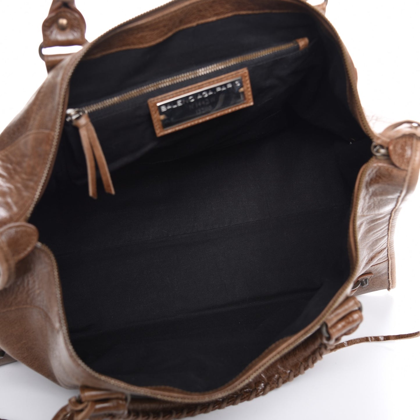 Agneau Classic Hardware Work Olive Brown