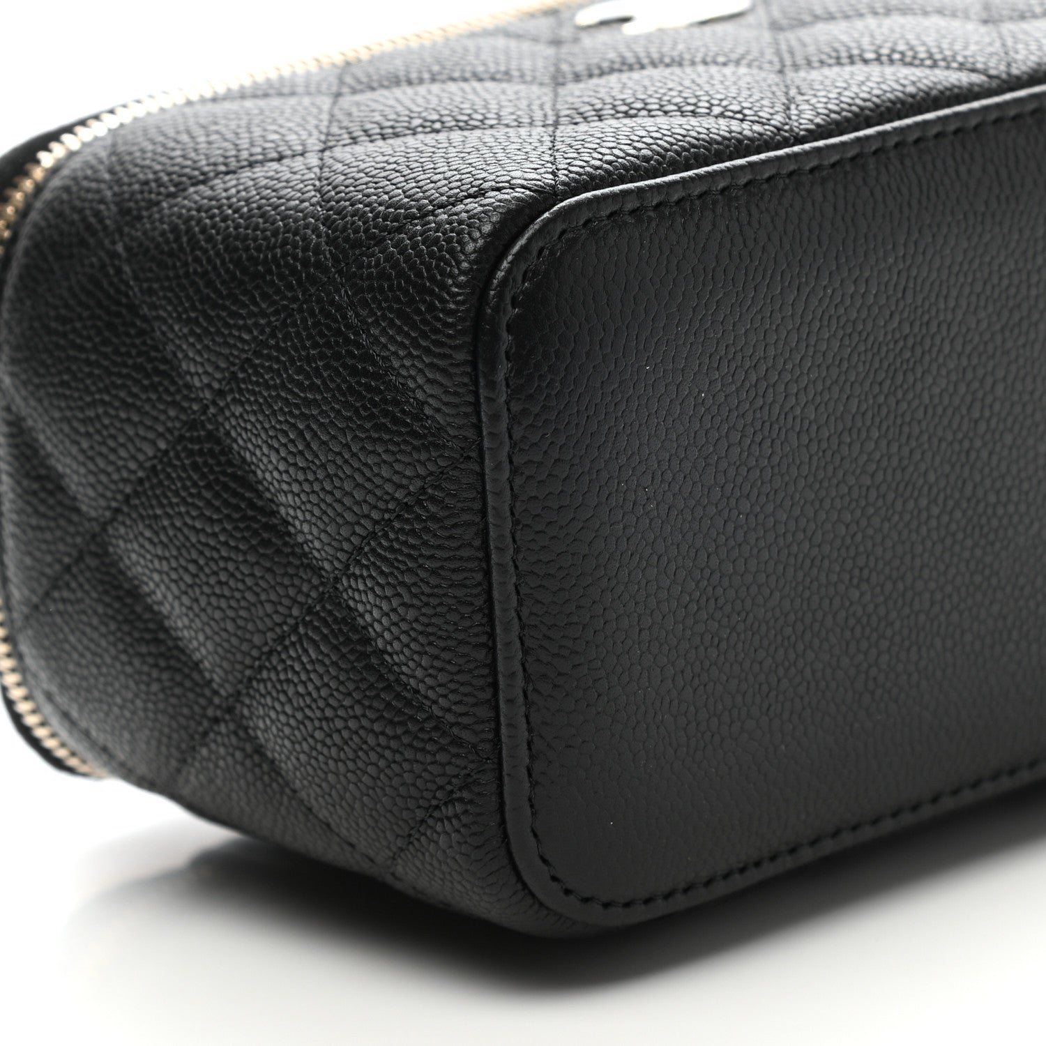 Chanel Caviar Quilted Small Tiny CC Vanity Case With Chain Black 5 of 9
