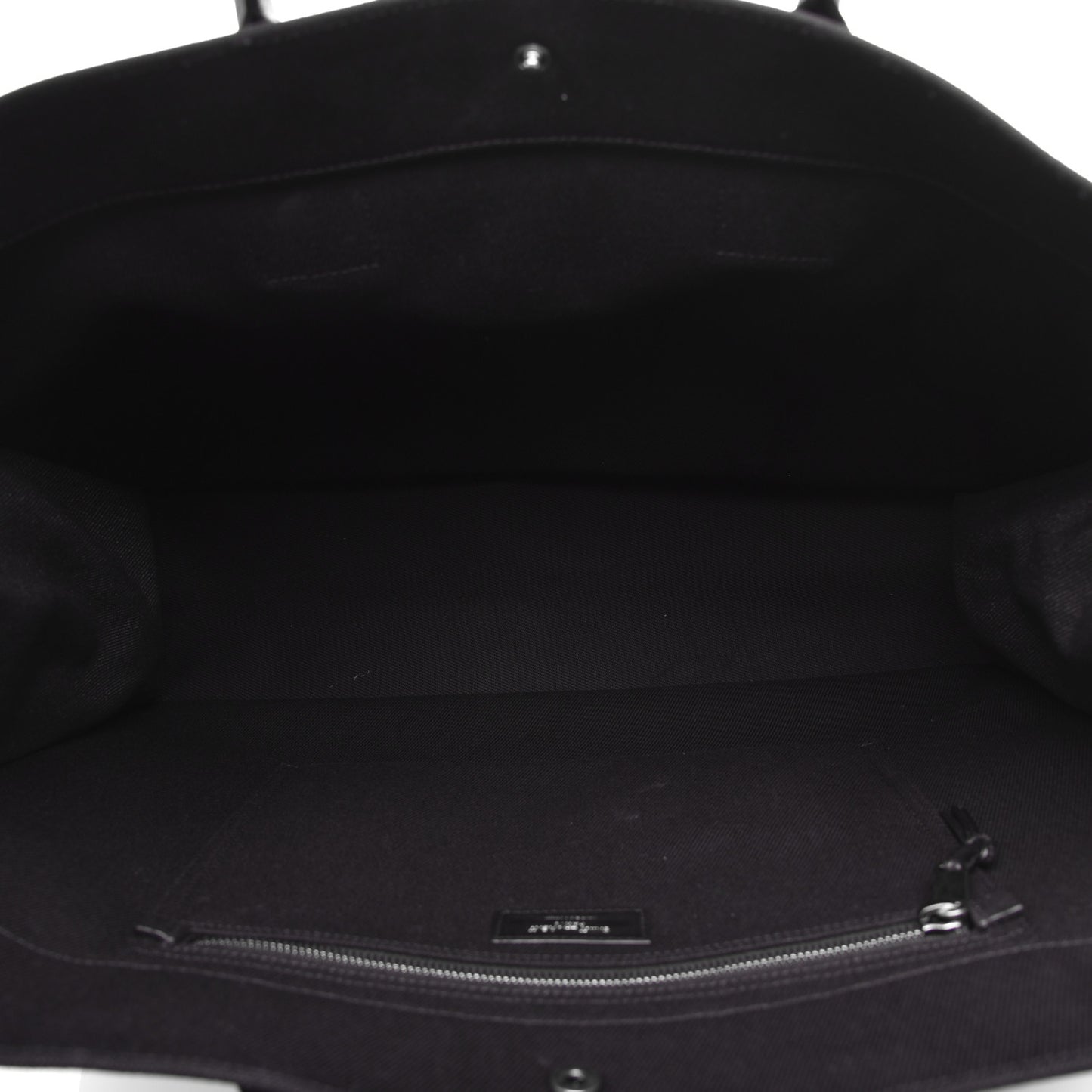 Linen Calfskin Rive Gauche Tote Black