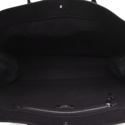 Saint Laurent Linen Calfskin Rive Gauche Tote Black 5 of 8